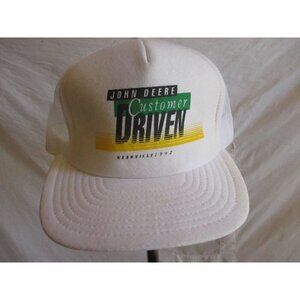 Vintage Men's Trucker Cap John Deere Nashville 1992 NWOT SCreen Stars White USA